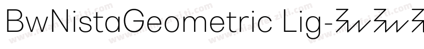 BwNistaGeometric Lig字体转换